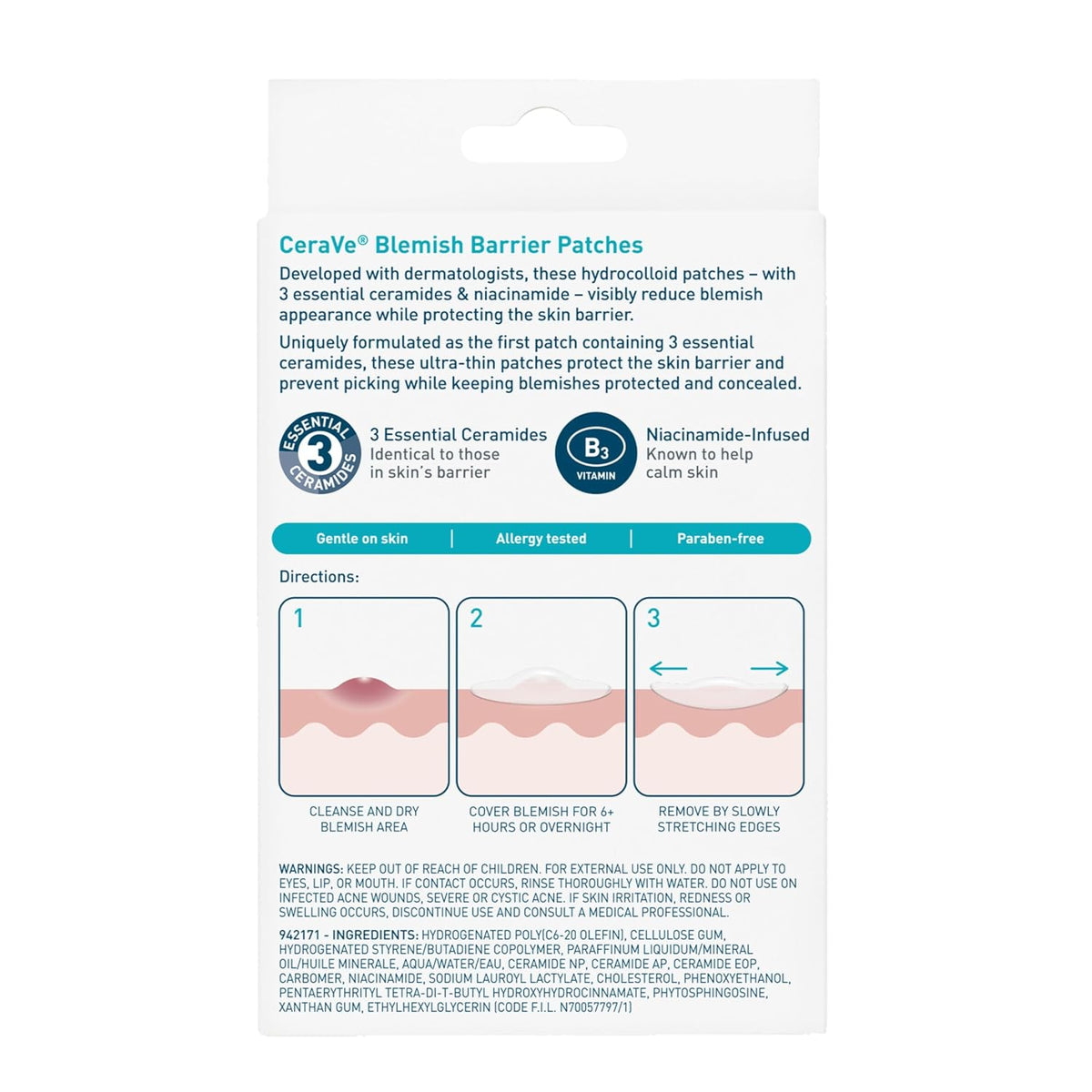 CeraVe Hydrocolloid Pimple Patches with Niacinamide. Ultra-Thin. 44ct | Absorbs Oil with Niacinamide and Ceramides. Ultra-Thin Acne Patches That Blend Into All Skin Tones. For Sensitive Skin